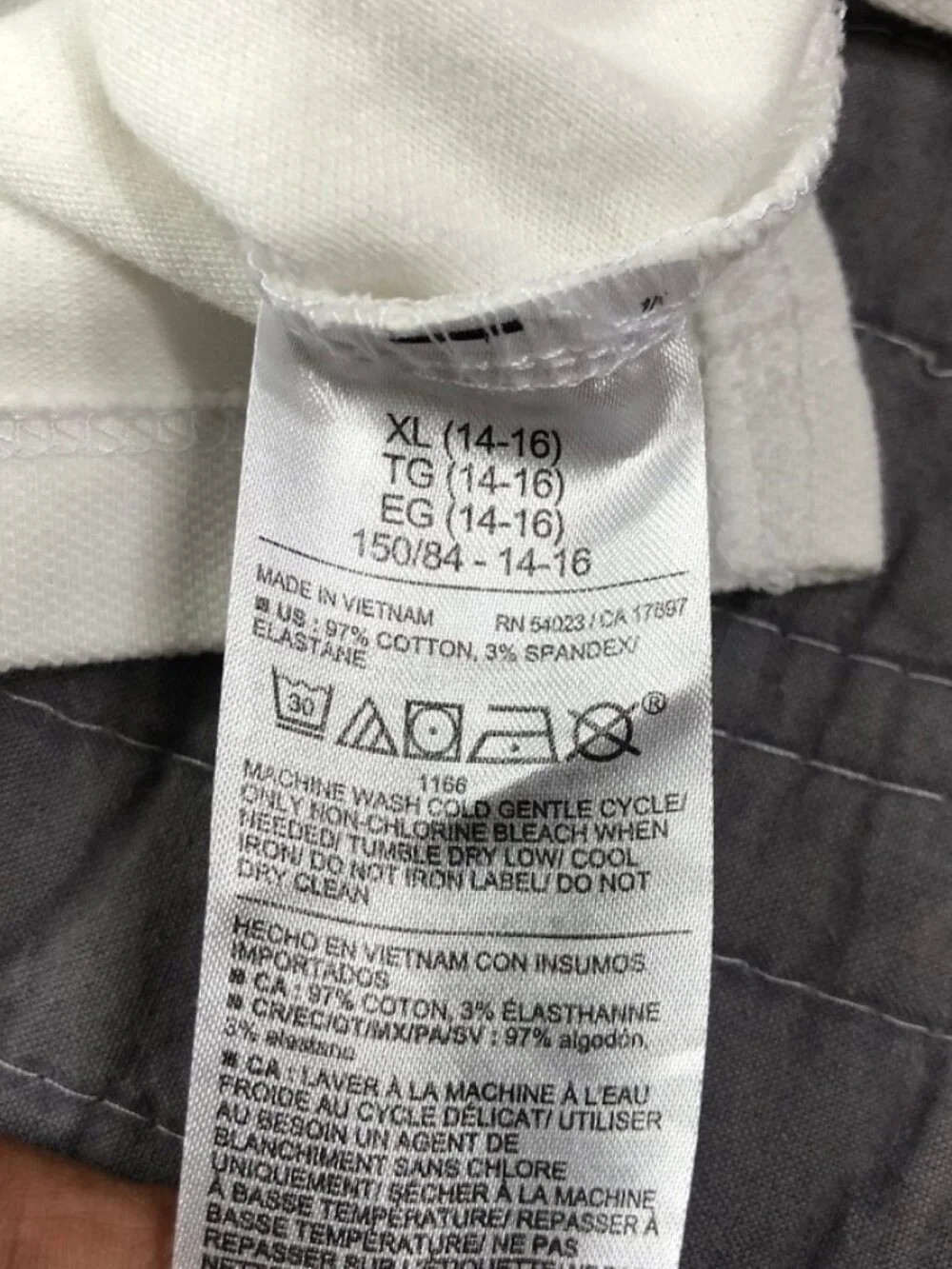 4/$15 Old Navy Polo Shirt Girl XL 14 - 16 Youth White Uniform School Preppy